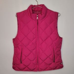 Tommy Hilfiger | Pink Quilted Down Filled Zip- Up Vest with Pockets